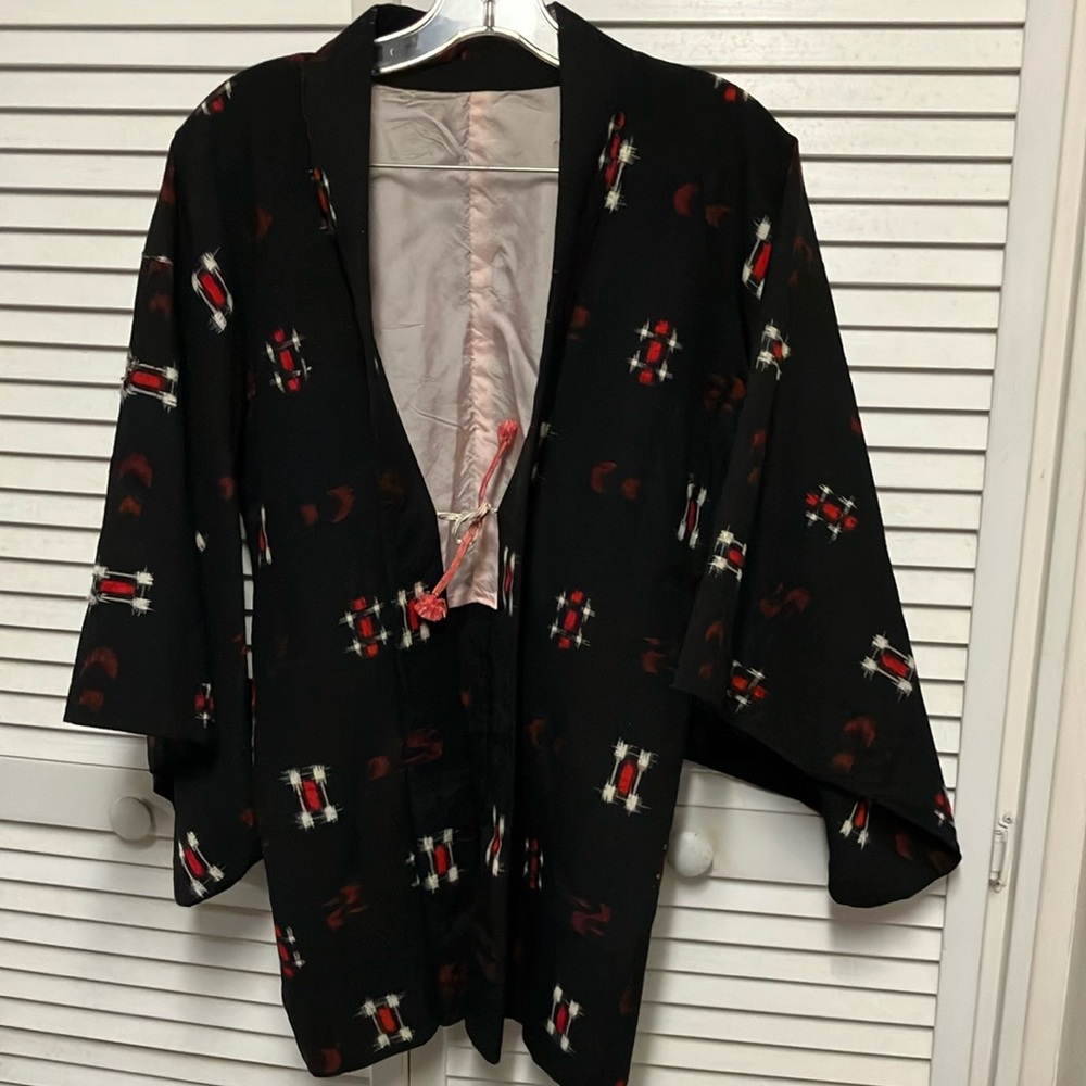 Cotton Hapi coat. Handwoven pattern